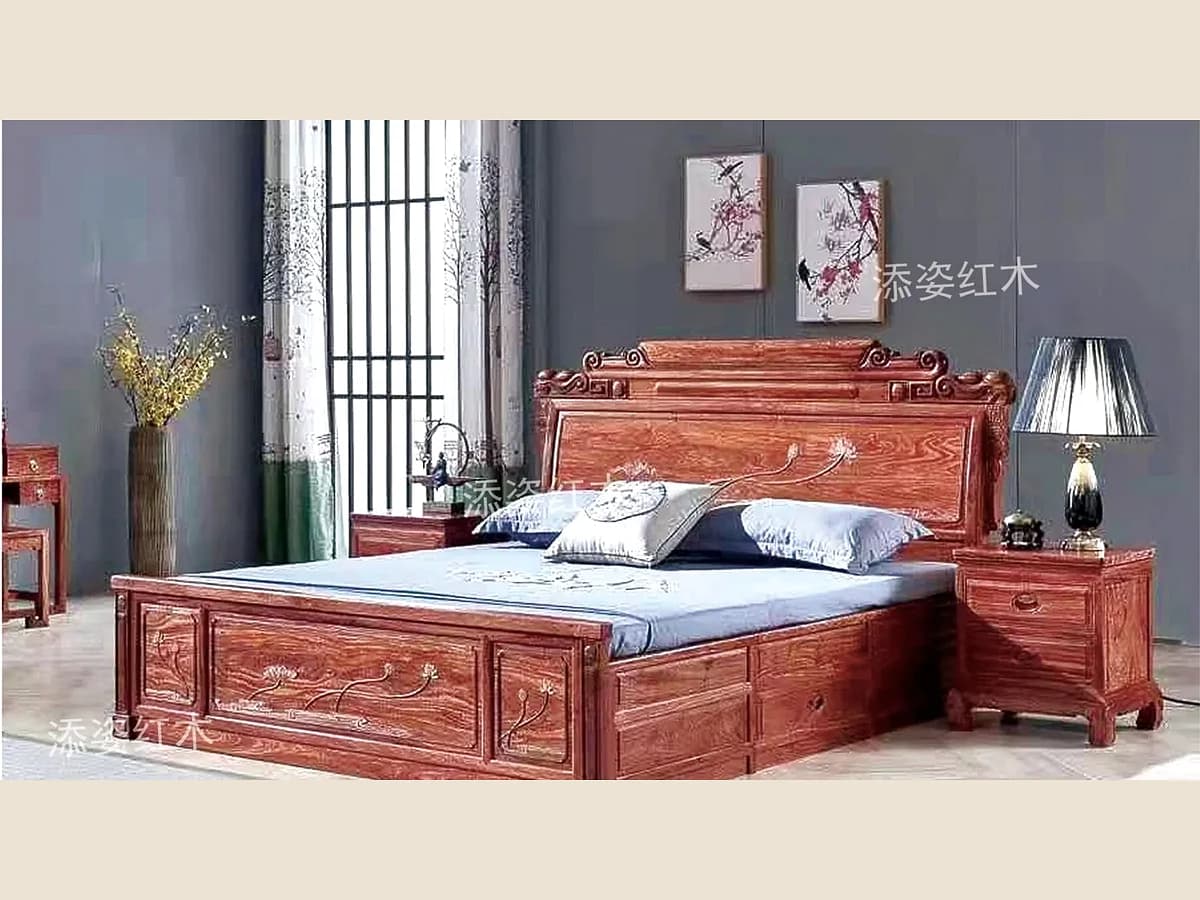 荷花财源大床